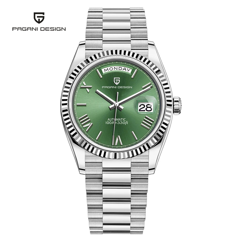 RELÓGIO PAGANI DESIGN DATEJUST GOLDENSILVER