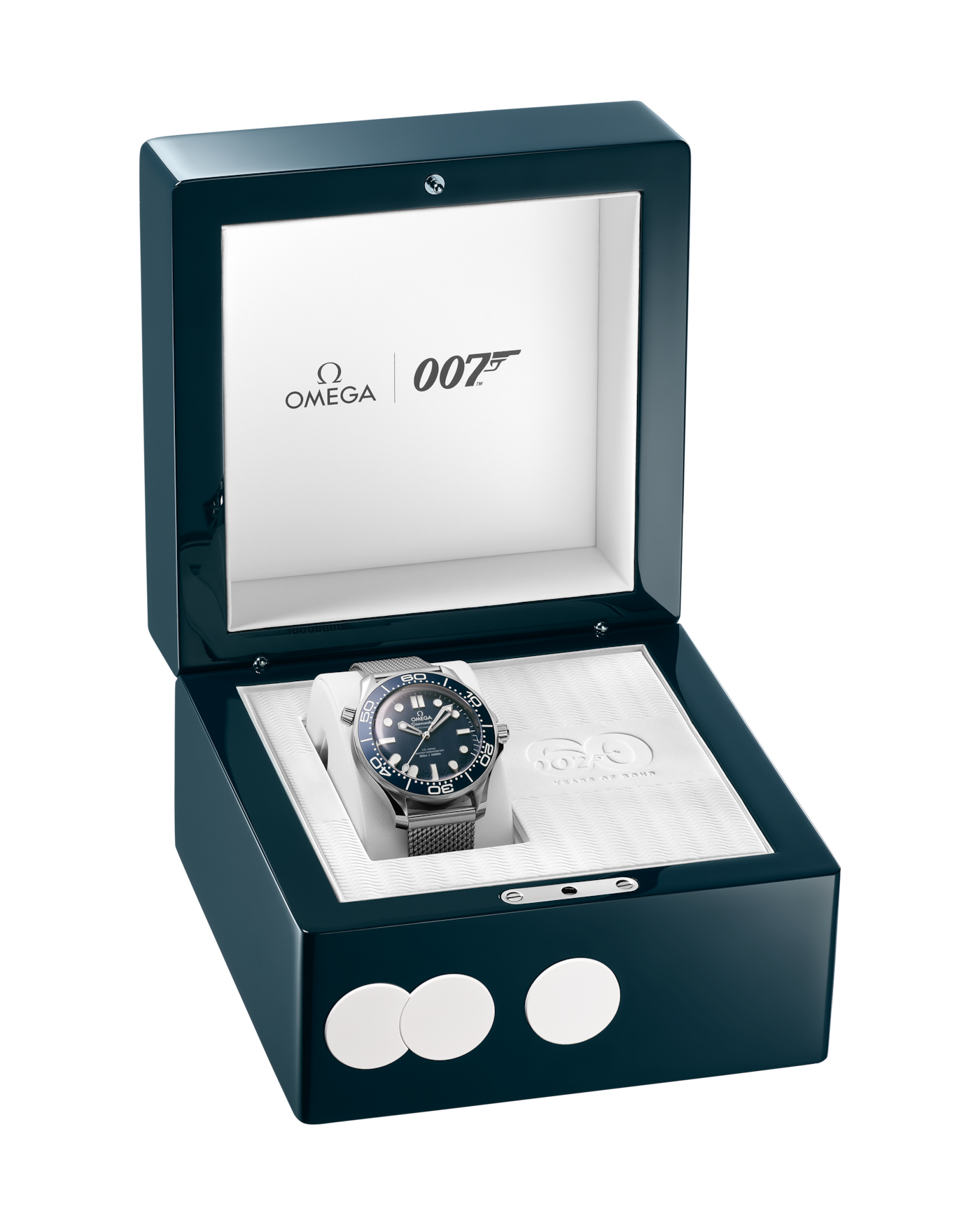 RELÓGIO OMEGA SEAMASTER DIVER 300M 42MM (EDIÇÃO 007) + CAIXA E CERTIFICADO (LINHA PREMIUM)
