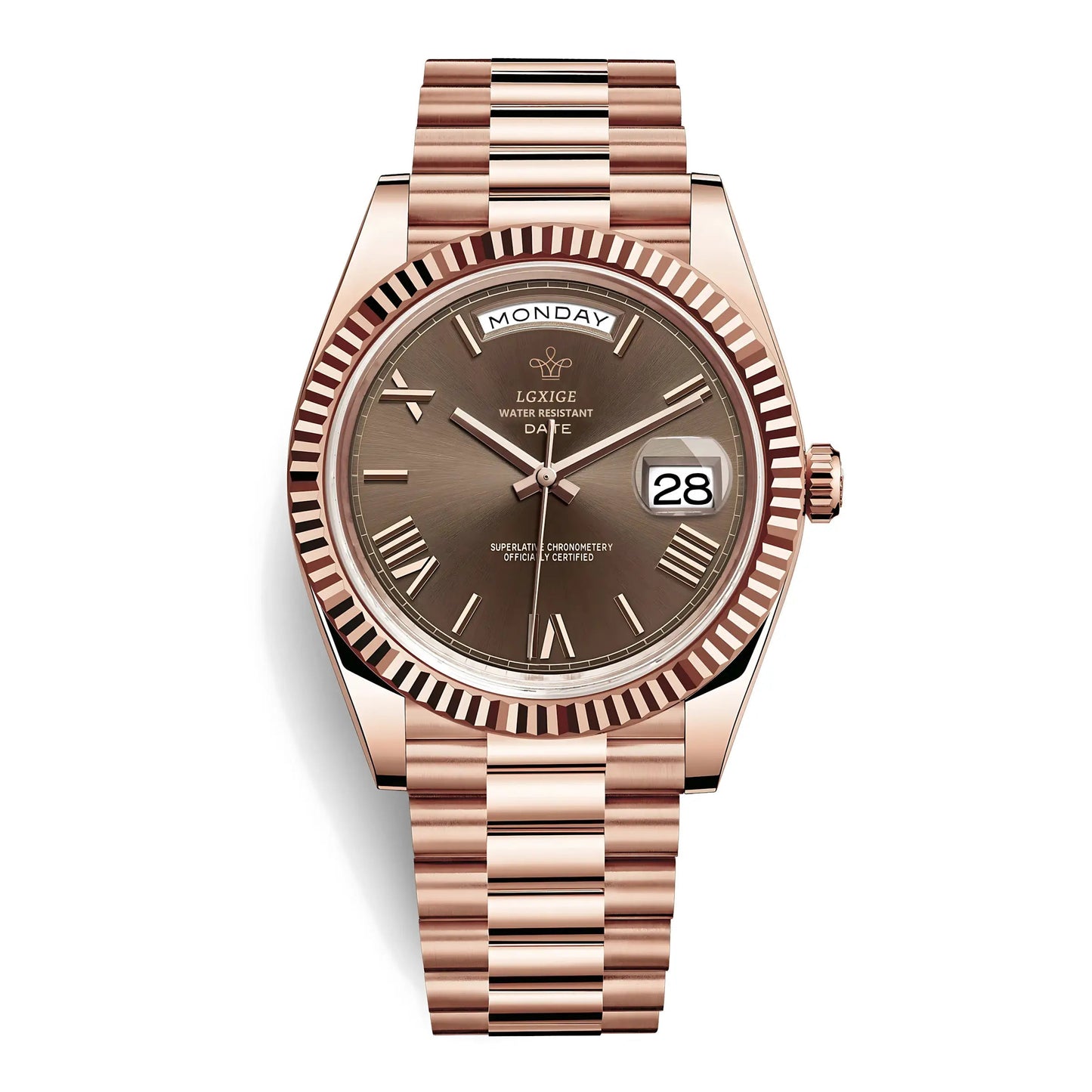 RELÓGIO ANVIL DAY DATE ROSE