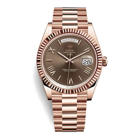 RELÓGIO ANVIL DAY DATE ROSE