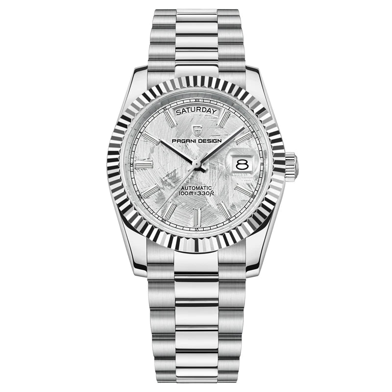 RELÓGIO PAGANI DESIGN DATEJUST GOLDENSILVER
