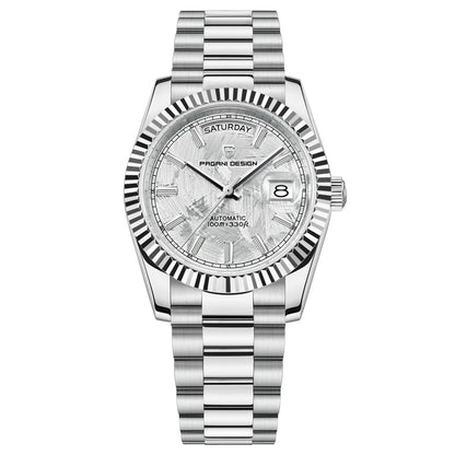 RELÓGIO PAGANI DESIGN DATEJUST GOLDENSILVER